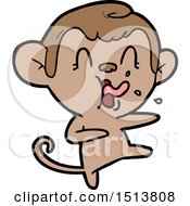Poster, Art Print Of Crazy Cartoon Monkey Dancing