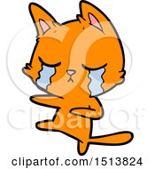 Poster, Art Print Of Crying Cartoon Cat Dancing