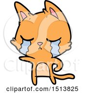 Poster, Art Print Of Crying Cartoon Cat Pointing
