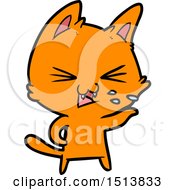 Poster, Art Print Of Cartoon Cat Hissing