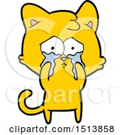 Poster, Art Print Of Cartoon Crying Cat