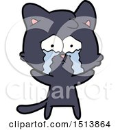 Poster, Art Print Of Cartoon Crying Cat