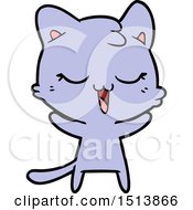 Poster, Art Print Of Happy Cartoon Cat