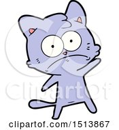 Poster, Art Print Of Cartoon Nervous Cat