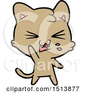 Poster, Art Print Of Cartoon Hissing Cat