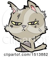 Poster, Art Print Of Tough Cartoon Cat