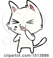 Poster, Art Print Of Cartoon Cat Hissing