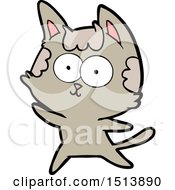 Poster, Art Print Of Happy Cartoon Cat