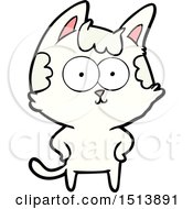 Poster, Art Print Of Happy Cartoon Cat