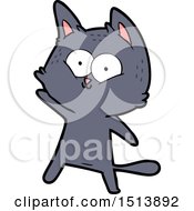 Poster, Art Print Of Cartoon Cat Waving