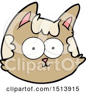 Poster, Art Print Of Cartoon Cat Face