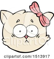 Worried Cartoon Cat Face