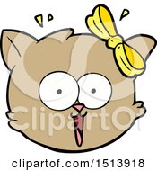 Poster, Art Print Of Cartoon Surprised Cat Face