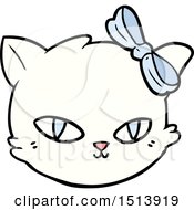 Poster, Art Print Of Cartoon Cat Wearing Bow