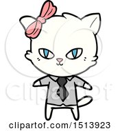 Poster, Art Print Of Cute Cartoon Cat Boss