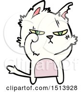 Poster, Art Print Of Tough Cartoon Cat