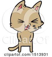 Poster, Art Print Of Cartoon Cat Hissing