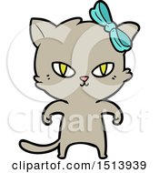 Poster, Art Print Of Cute Cartoon Cat