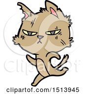 Poster, Art Print Of Tough Cartoon Cat Running