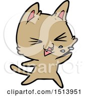 Poster, Art Print Of Cartoon Cat Hissing