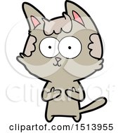 Poster, Art Print Of Happy Cartoon Cat