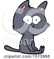 Poster, Art Print Of Cartoon Cat Sitting