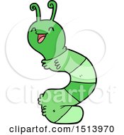 Poster, Art Print Of Cartoon Happy Caterpillar
