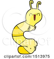 Cartoon Happy Caterpillar