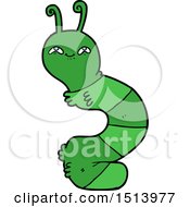 Cartoon Happy Caterpillar