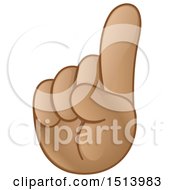Clipart Of An Emoji Hand Holding Up A Finger Or Pointing Upwards Royalty Free Vector Illustration by yayayoyo