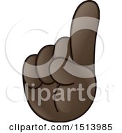 Clipart Of An Emoji Hand Holding Up A Finger Or Pointing Upwards Royalty Free Vector Illustration