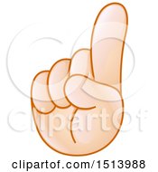 Clipart Of An Emoji Hand Holding Up A Finger Or Pointing Upwards Royalty Free Vector Illustration