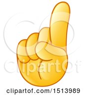 Poster, Art Print Of Emoji Hand Holding Up A Finger Or Pointing Upwards