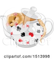 Poster, Art Print Of Dormouse Sleeping In A Pot