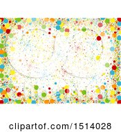 Clipart Of A Party Background With Colorful Confetti On White Royalty Free Vector Illustration by dero