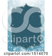 Clipart Of A Winter Or Christmas Border With Snowflakes Royalty Free Vector Illustration