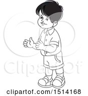 Poster, Art Print Of Boy Clapping Grayscale