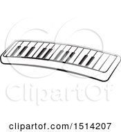 Poster, Art Print Of Black And White Toy Electronic Piano