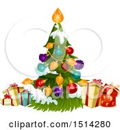Poster, Art Print Of Christmas Tree And Presents