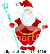 Poster, Art Print Of Santa Claus Holding A Staff