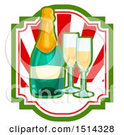 Poster, Art Print Of Bottle Of Champagne And Glasses