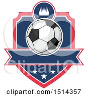 Poster, Art Print Of Soccer Ball Shield Design