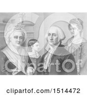 George Washington And Family At Mount Vernon
