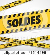 Poster, Art Print Of French Sales Design With Warning Tape