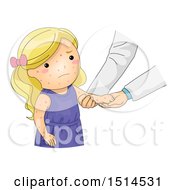 Poster, Art Print Of Girl Sick With Chicken Pox Getting A Check Up