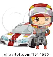 Poster, Art Print Of Boy Racer Giving A Thumb Up By A Car