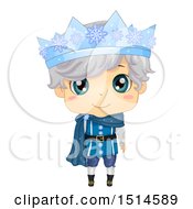 Poster, Art Print Of Winter Prince Wearing An Ice Crown