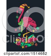 Poster, Art Print Of Tropical Christmas Flamingo