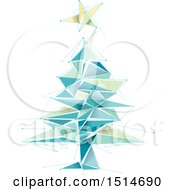 Clipart Of A Geometric Christmas Tree Royalty Free Vector Illustration
