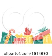 Poster, Art Print Of Border Of Christmas Presents Under Text Space